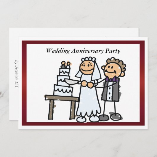 Funny Wedding Jubileum Kaart (Voorkant / Achterkant)