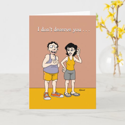 Funny Wedding Jubileum Kaart (Gele Bloem)