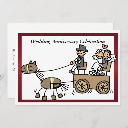 Funny Wedding Jubileum Kaart (Voorkant / Achterkant)