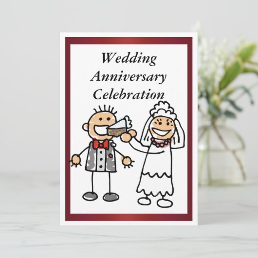 Funny Wedding Jubileum Kaart (Staand voorkant)