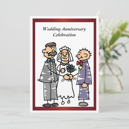 Funny Wedding Jubileum Kaart (Staand voorkant)