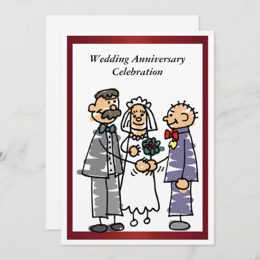 Funny Wedding Jubileum Kaart (Voorkant / Achterkant)