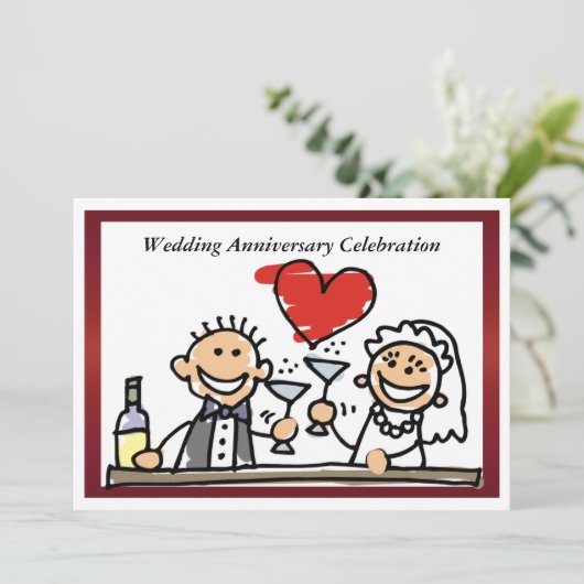 Funny Wedding Jubileum Kaart (Staand voorkant)