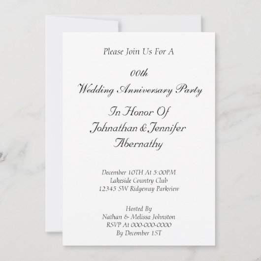 Funny Wedding Jubileum Kaart (Achterkant)