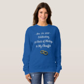 Funny Wedding Jubileum Vrouwen  Blu Trui (Voorkant volledig)