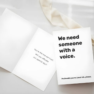Funny Wedding Officiant Proposal Kaart - Luide Voi
