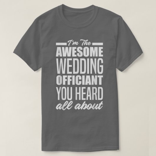 Funny Wedding Officiant  T-shirt (Design voorkant)