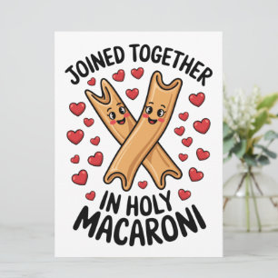 Funny Wedding Pasta Verloving bij elkaar Kaart