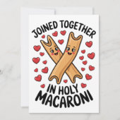 Funny Wedding Pasta Verloving bij elkaar Kaart (Voorkant)