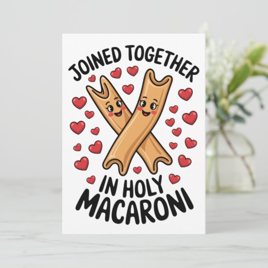 Funny Wedding Pasta Verloving bij elkaar Kaart (Staand voorkant)