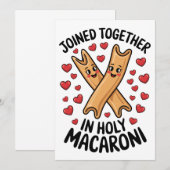 Funny Wedding Pasta Verloving bij elkaar Kaart (Voorkant / Achterkant)