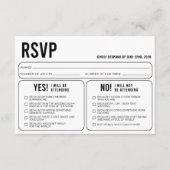 Funny Wedding Response RSVP Enclosure Card Informatiekaartje (Voorkant)