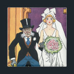Funny Wedding, Romance van mei december Magneet<br><div class="desc">illustratie grappig humoristisch bruiloft afbeelding met een oudere man die een jonge vrouw trouwt in deze romance van mei. Een gekke liefdesaffaire! Humor,  LOL.</div>