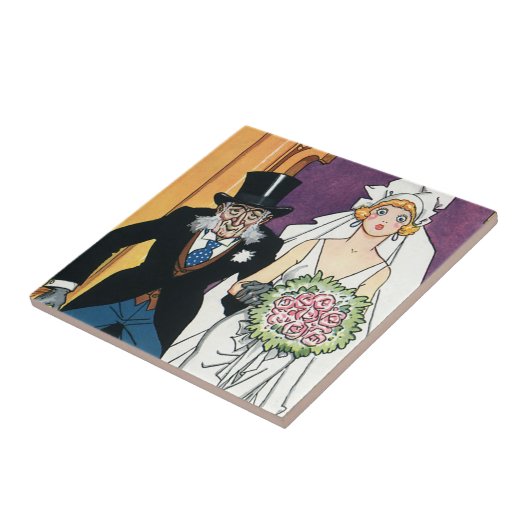  Funny Wedding, Romance van mei december Tegeltje (Zijkant)