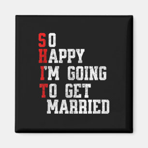Funny Wedding Sarcastic Groom Bride Verloving, Fu Magneet