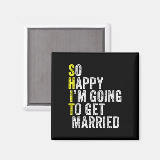 Funny Wedding Sarcastic Groom Bride Verloving Mar Magneet (Voorkant / Achterkant)