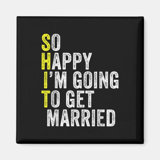 Funny Wedding Sarcastic Groom Bride Verloving Mar Magneet (Voorkant)