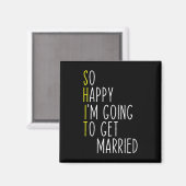 Funny Wedding Sarcastic Groom Bride Verloving Mar Magneet (Voorkant / Achterkant)