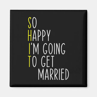 Funny Wedding Sarcastic Groom Bride Verloving Mar Magneet