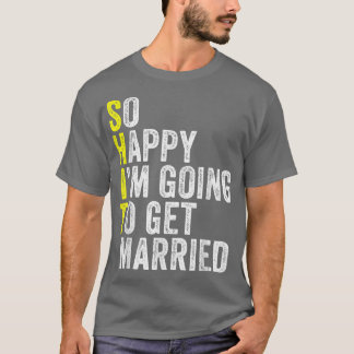 Funny Wedding Sarcastic Groom Bride Verloving Mar T-shirt