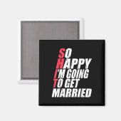 Funny Wedding Sarcastic Groom Bride Verloving Wed Magneet (Voorkant / Achterkant)