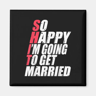 Funny Wedding Sarcastic Groom Bride Verloving Wed Magneet