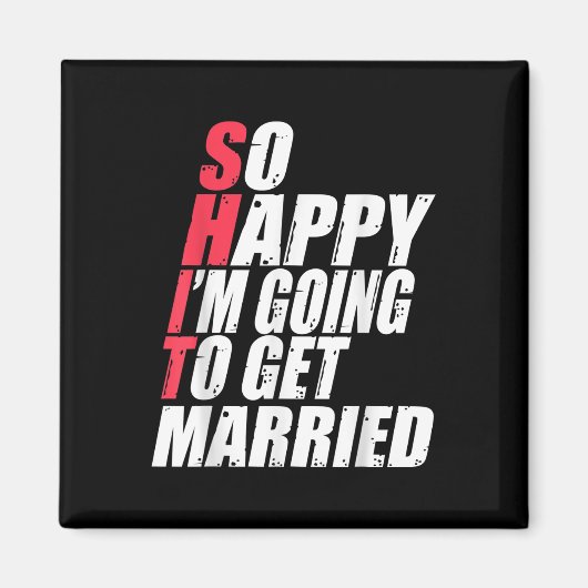 Funny Wedding Sarcastic Groom Bride Verloving Wed Magneet (Voorkant)
