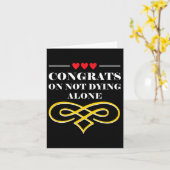 Funny Wedding Sarcastic Marriage Bride and Groom Kaart (Gele Bloem)