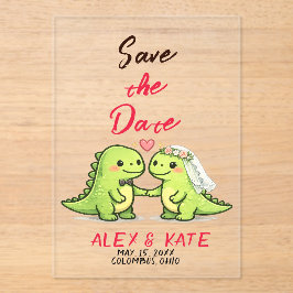 Funny Wedding Save the Date  Acryl Uitnodigingen
