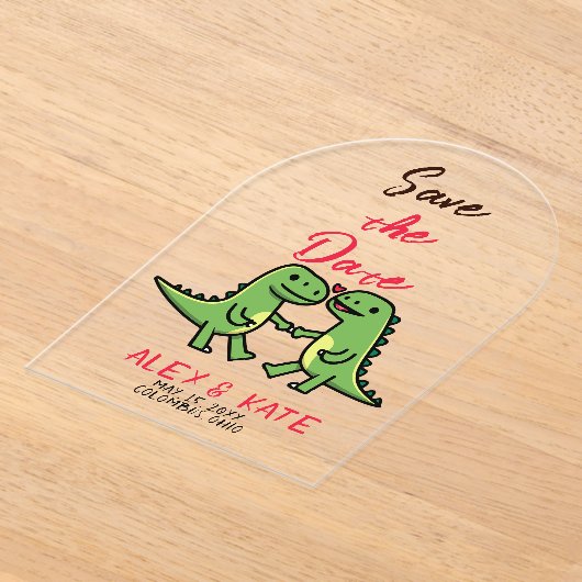 Funny Wedding Save the Date Acryl Uitnodigingen (Laagn)