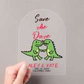 Funny Wedding Save the Date  Acryl Uitnodigingen (Insitu (Draagbaar))