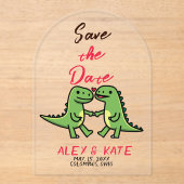 Funny Wedding Save the Date Acryl Uitnodigingen (Voorkant)