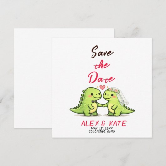 Funny Wedding Save the Date  Kaart (Voorkant / Achterkant)