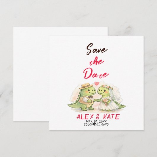 Funny Wedding Save the Date  Kaart (Voorkant / Achterkant)