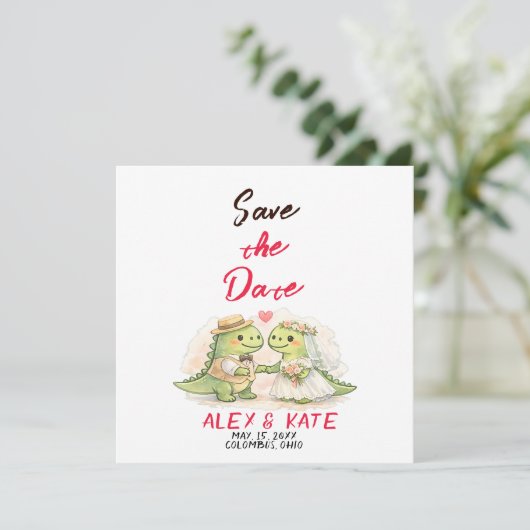 Funny Wedding Save the Date  Kaart (Staand voorkant)