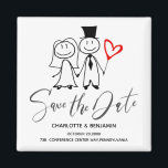 Funny Wedding Save the Date Magneet<br><div class="desc">Funny Wedding Save the Date magnet bevat grappig schattig stel en een sjabloon voor tekst.Klik op de knop personalize (Persoonlijk) om deze aan te passen met jouw tekst of naam.Kindly bezoekt mijn winkel " loveyouart" voor andere of soortgelijke design. .</div>