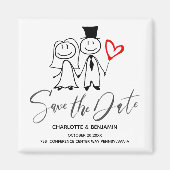 Funny Wedding Save the Date Magneet (Voorkant)