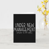 Funny Wedding Saying New Husband Humor Quote, Newl Kaart (Gele Bloem)