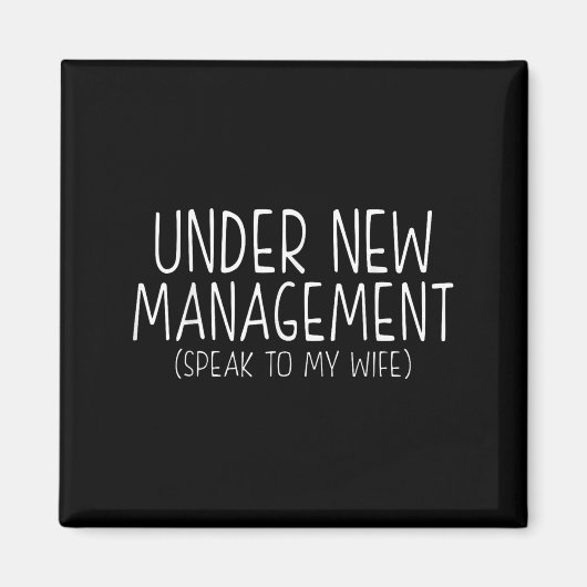 Funny Wedding Saying New Husband Humor Quote, Newl Magneet (Voorkant)