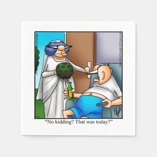 Funny Wedding/Shower Humor Cocktail Napkins Servet (Voorkant)