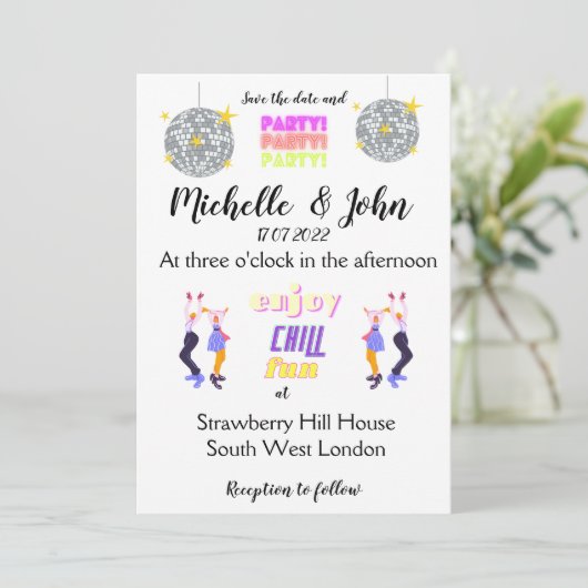 Funny Wedding Uitnodiging (Staand voorkant)