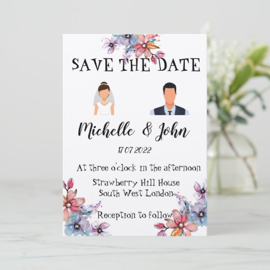 Funny Wedding Uitnodiging (Staand voorkant)