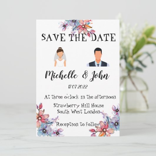 Funny Wedding Uitnodiging (Staand voorkant)