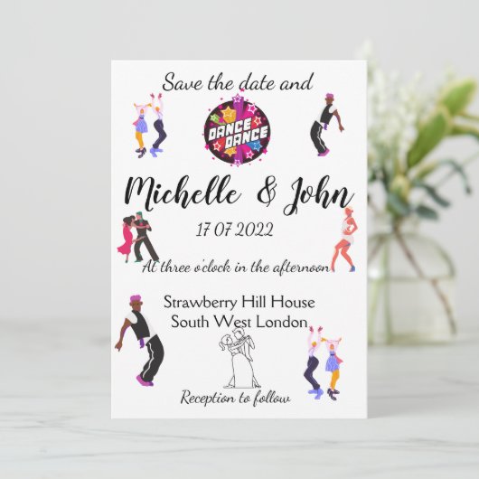 Funny Wedding Uitnodiging (Staand voorkant)