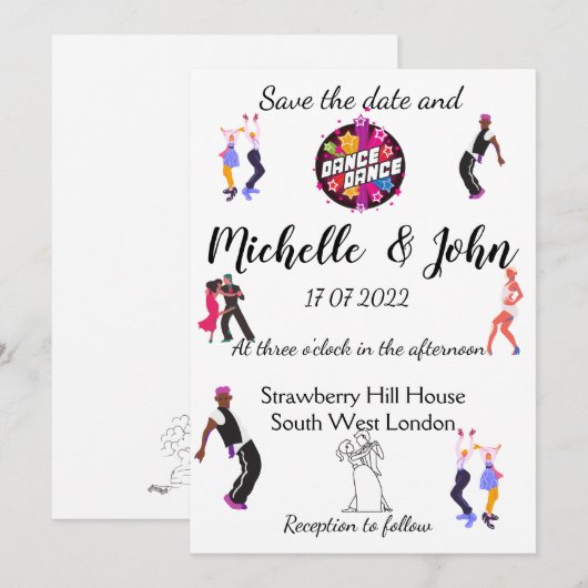 Funny Wedding Uitnodiging (Voorkant / Achterkant)