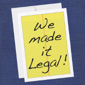 Funny Wedding We hebben het wettelijk uitgenodigd Kaart