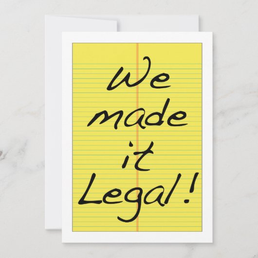 Funny Wedding We hebben het wettelijk uitgenodigd Kaart (Voorkant)