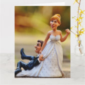 FUNNY WEDDING Wenskaart, Reluctant Groom GIANT Kaart (Gele Bloem)