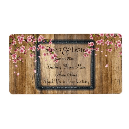 Funny, Wedding Wine, Moonshine Custom Etiket (Voorkant)