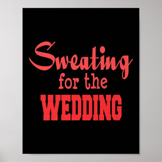 Funny Wedding Workout Premium - Bruid Bruidegom Ma Poster (Voorkant)